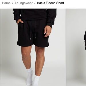 COMFRT BASIC FLEECE SHORTS BLACK